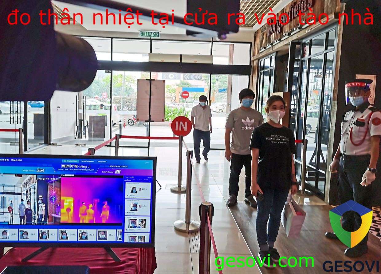 đo thân nhiệt tải cửa ra vào tòa nhà