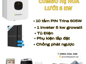Combo 6 KW điện mặt trời pin trina vs growatt