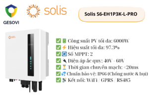 Inverter Hybrid 3kW 1 Pha Solis S6-EH1P3K-L-PRO