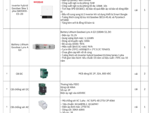 hệ 5.8 kw lưu trữ biến tần goodwe