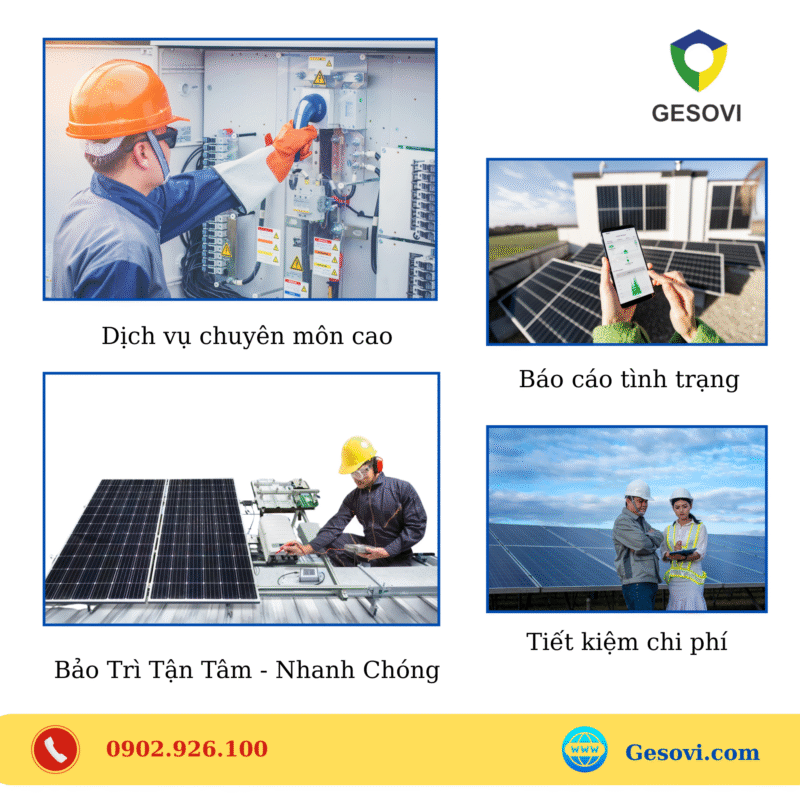 Dịch vụ bảo trì - bảo dưỡng hệ thống điện mặt trời chất lượng, uy tín nhất tại Tphcm
