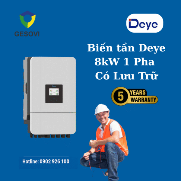 Inverter Hybrid Deye 8kW | Biến tần hòa lưới có lưu trữ Deye 8kW