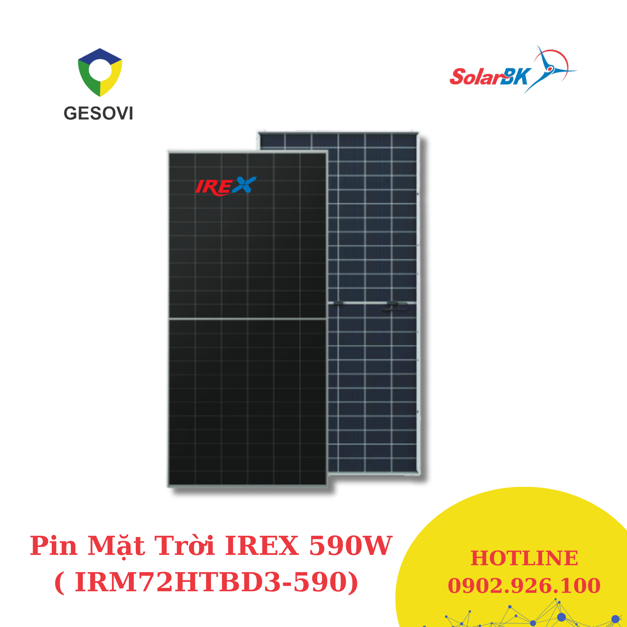 Pin Mặt Trời IREX 590W (IRM72HTBD3-590) Pin Mặt Trời IREX 590W (IRM72HTBD3-590)