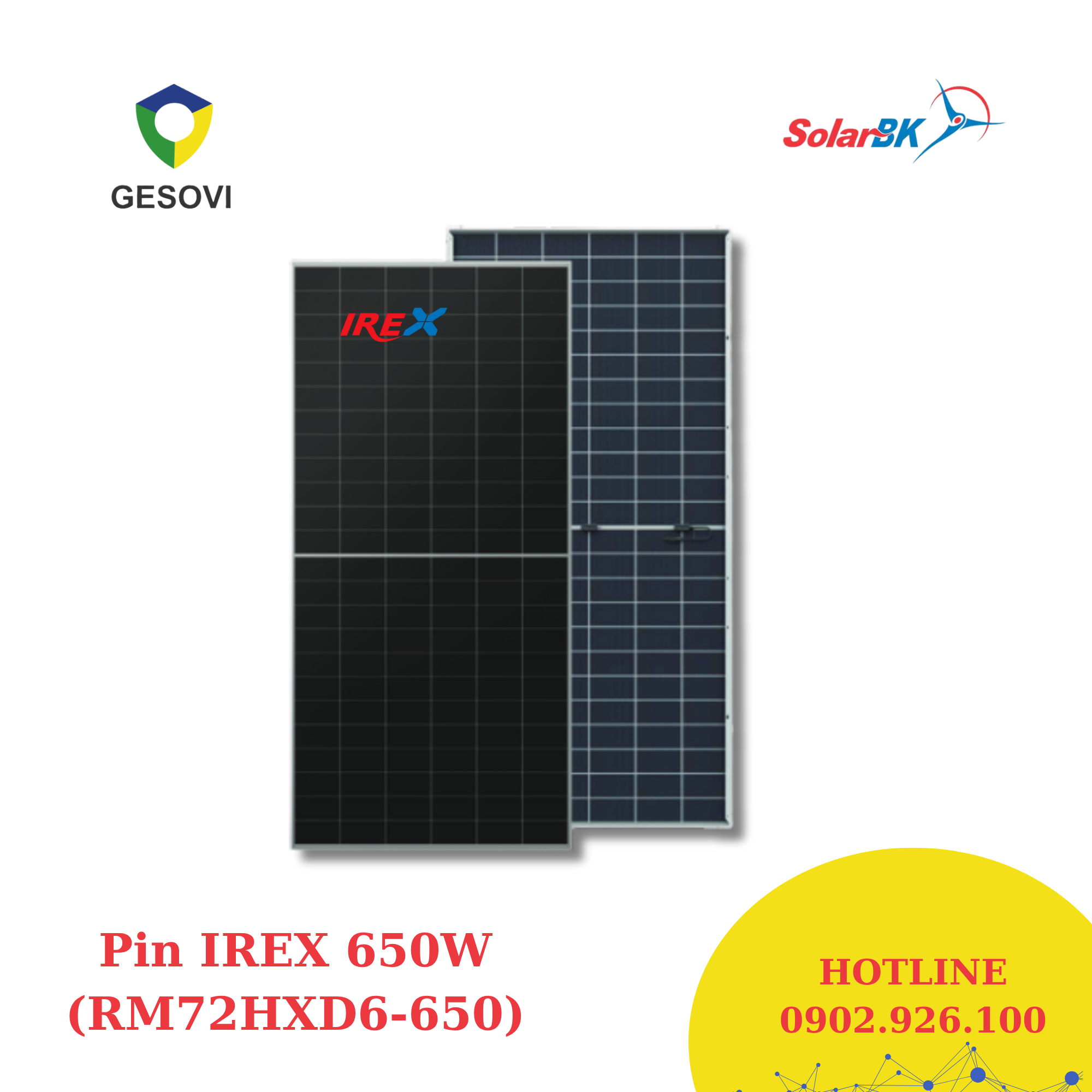 Pin Mặt Trời IREX 590W (IRM72HTBD3-590) Pin Mặt Trời IREX 590W (IRM72HTBD3-590)