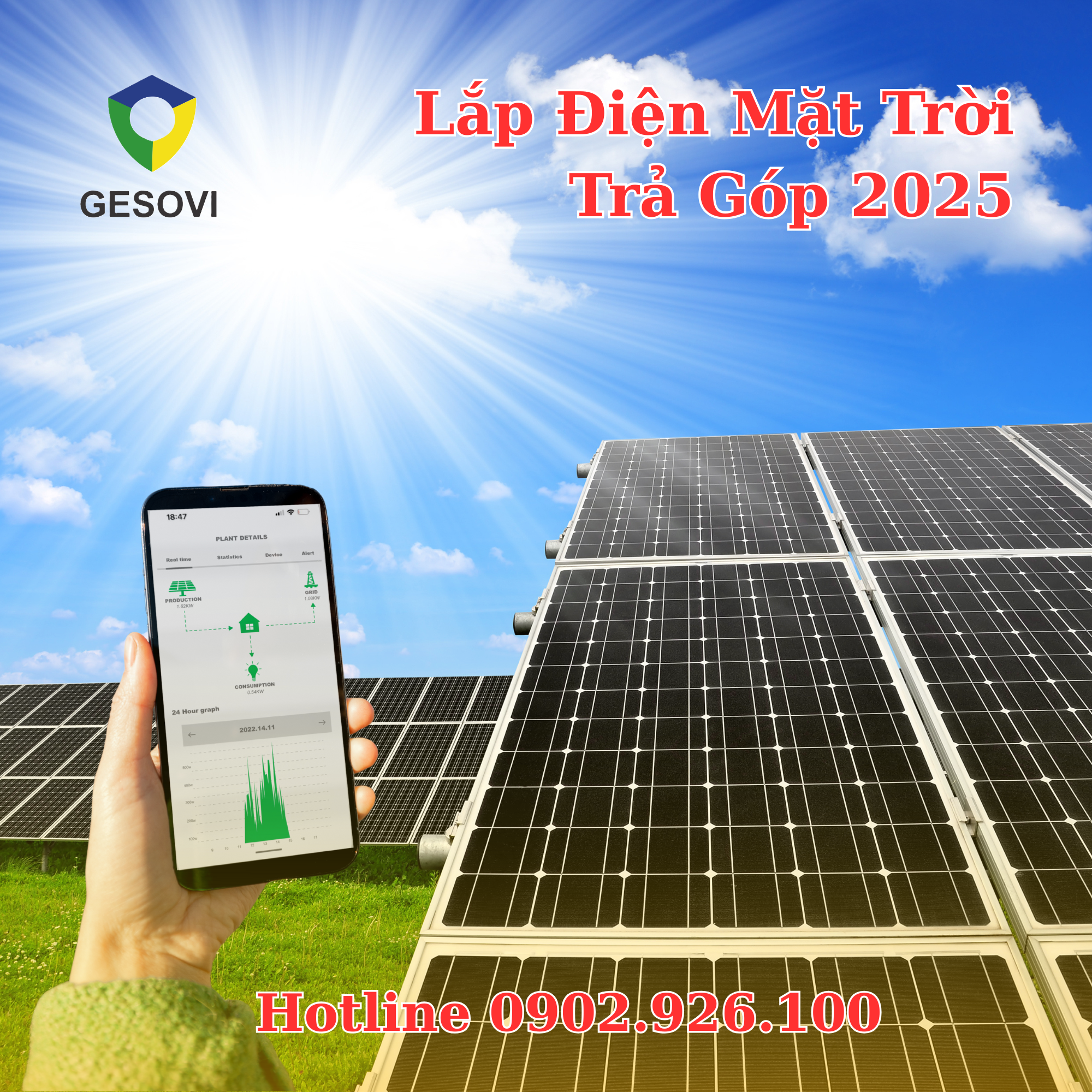 Dịch vụ lắp điện mặt trời trả góp 2025