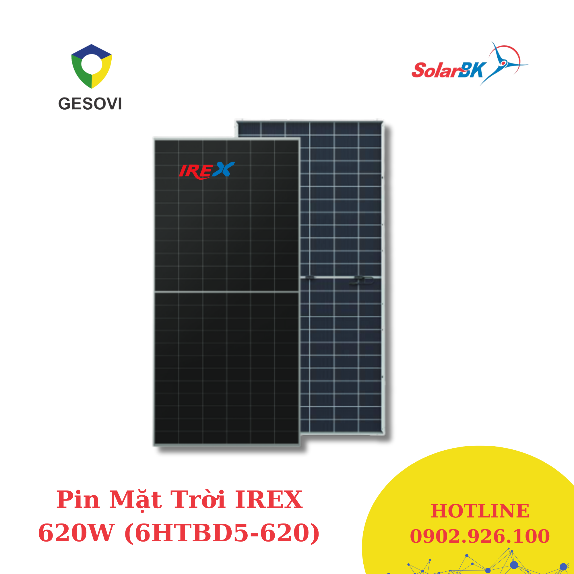 Pin Mặt Trời IREX 590W (IRM72HTBD3-590) Pin Mặt Trời IREX 590W (IRM72HTBD3-590)