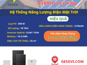 combo hệ điện mặt trời hybrid 10,6kW