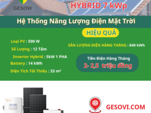 Combo hệ điện mặt trời Hybrid 7kW
