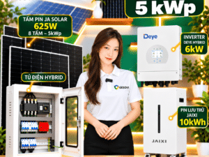 Combo Điện Mặt Trời Hybrid 5kW