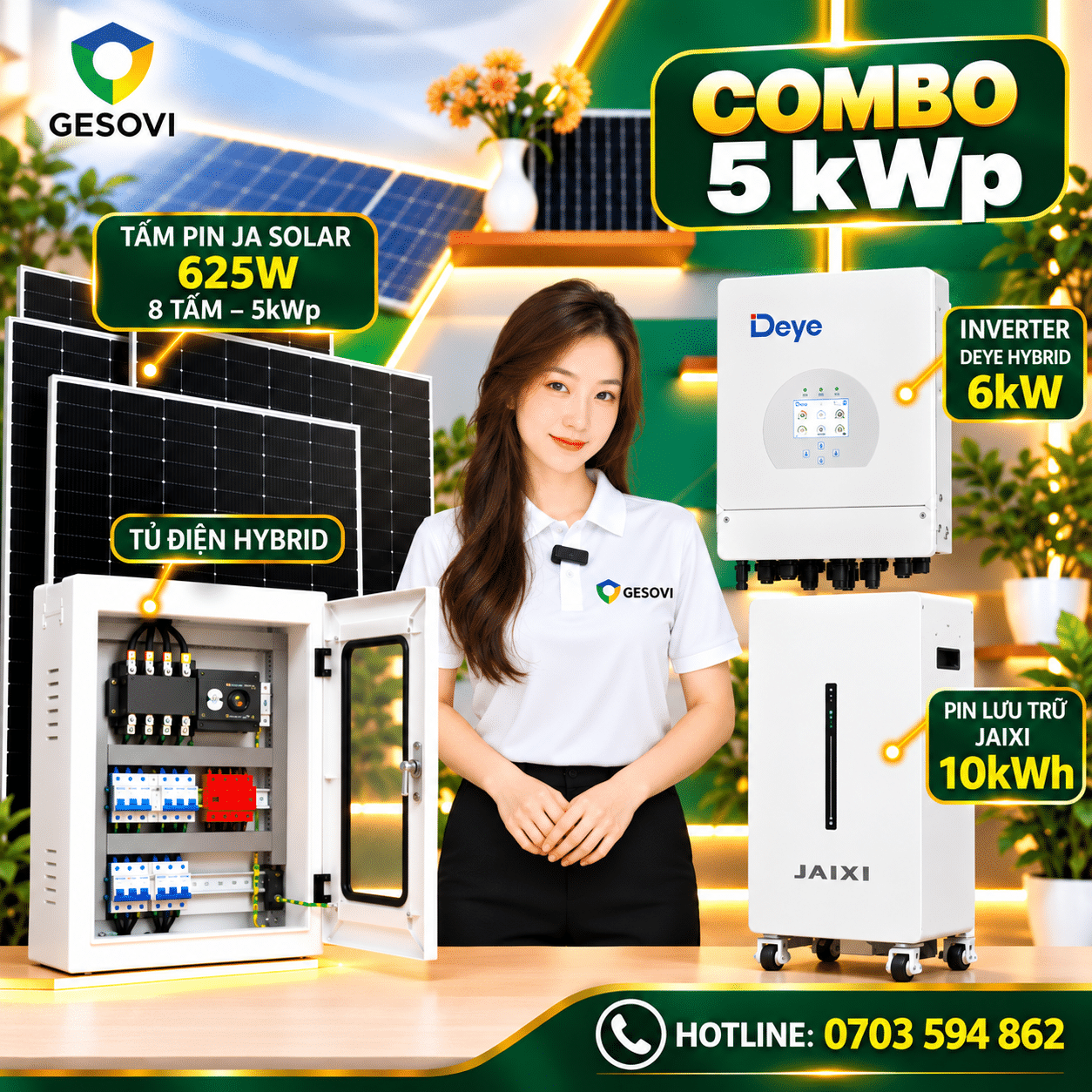 combo-dien-mat-troi- 5kW Combo Điện Mặt Trời Hybrid 5kW