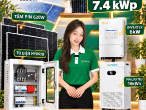 Combo điện mặt trời Hybrid 7.4kW