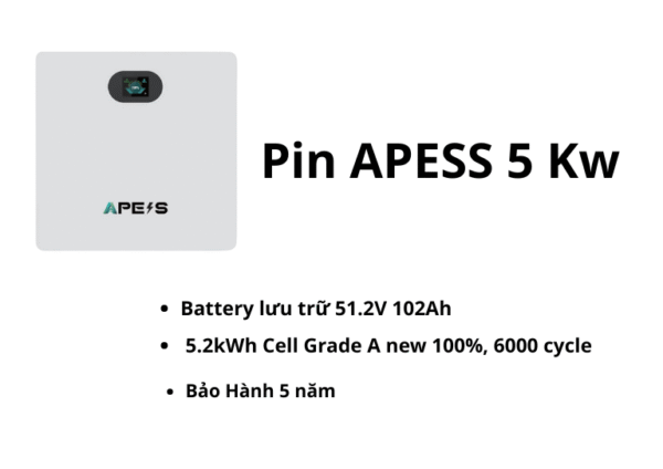 Pin Apess Combo Hệ Điện Mặt Trời Hybrid 5,9kW - CÔNG TY TNHH THƯƠNG MẠI CÔNG NGHỆ ...