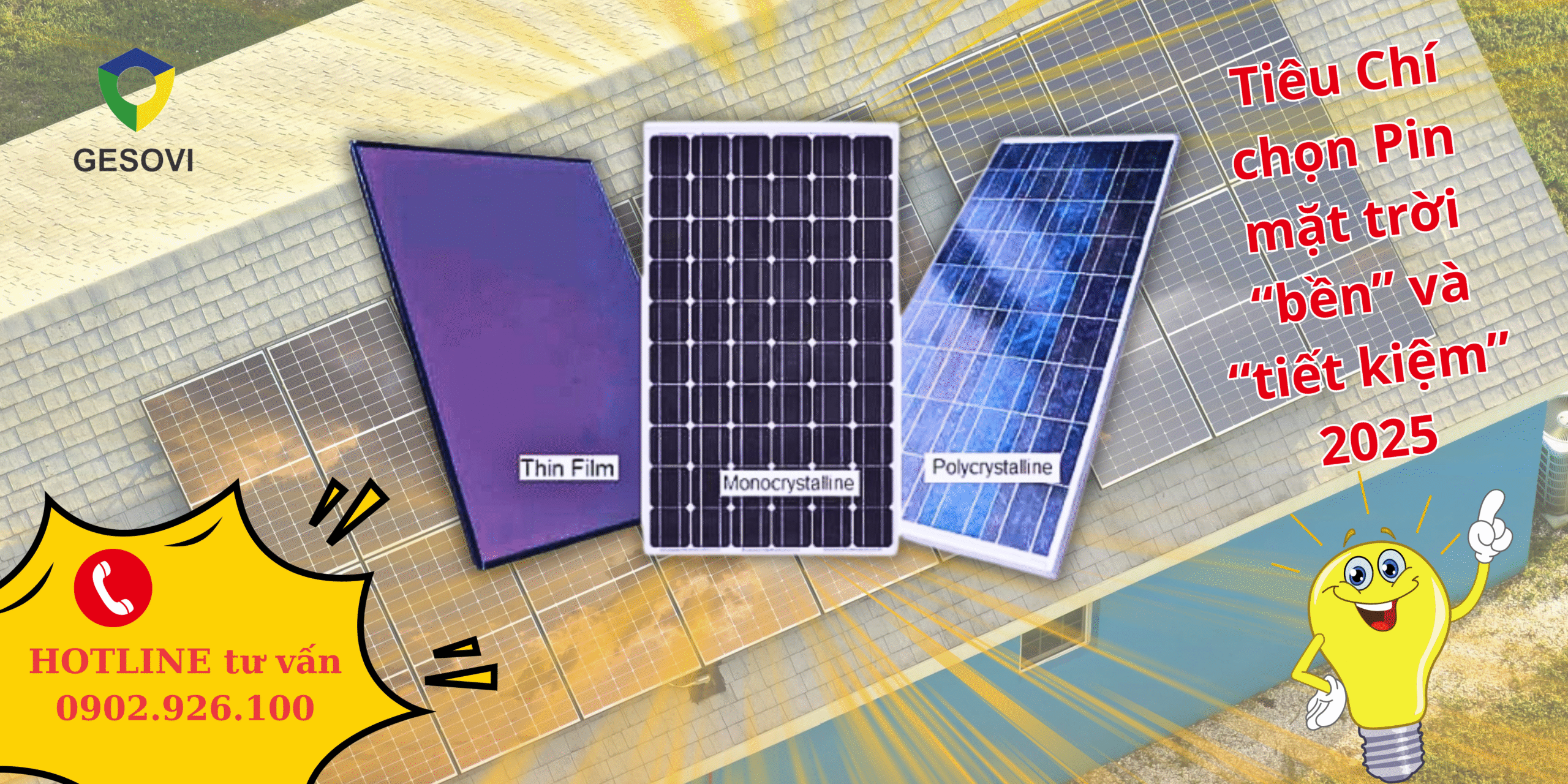 Tấm Pin Mặt Trời Loại Nào Bền Và Tiết Kiệm Nhất 2025