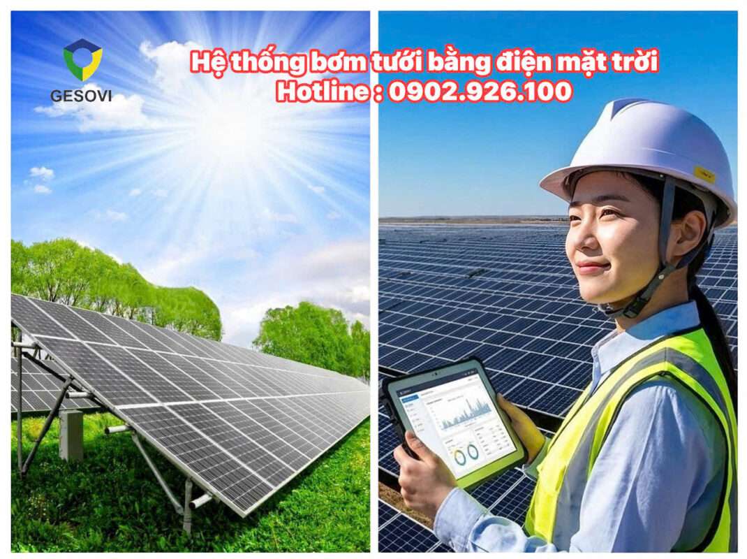Giải pháp lắp điện mặt trời cho Máy bơm tưới sản xuất nông nghiệp
