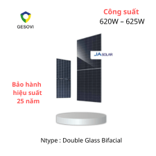 Tấm Pin Mặt Trời JA Solar 620-625W 2 mặt kính Gesovi