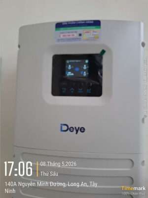 Công trình lắp điện mặt trời hệ 7.5kW lưu trữ 16kW tại Long An