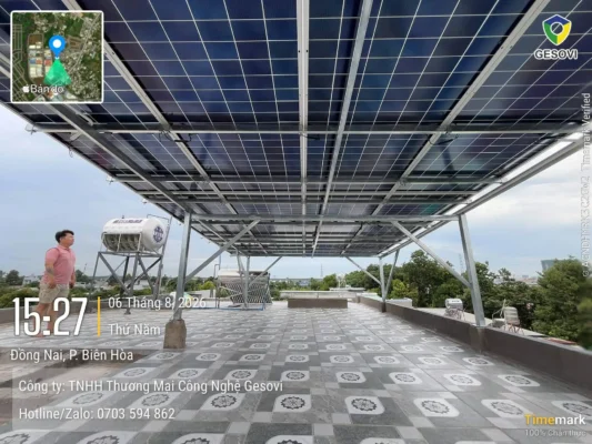 Gesovi tiếp tục bàn giao hệ 8.6kW lưu trữ 16kW tại Biên Hòa, Đồng Nai