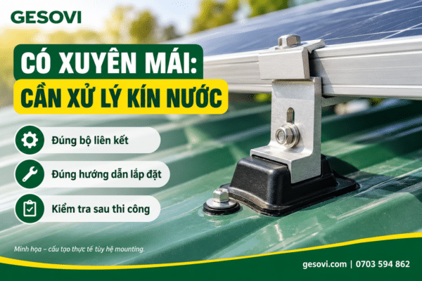 Lắp điện mặt trời trên mái tôn – Có phải khoan mái không?