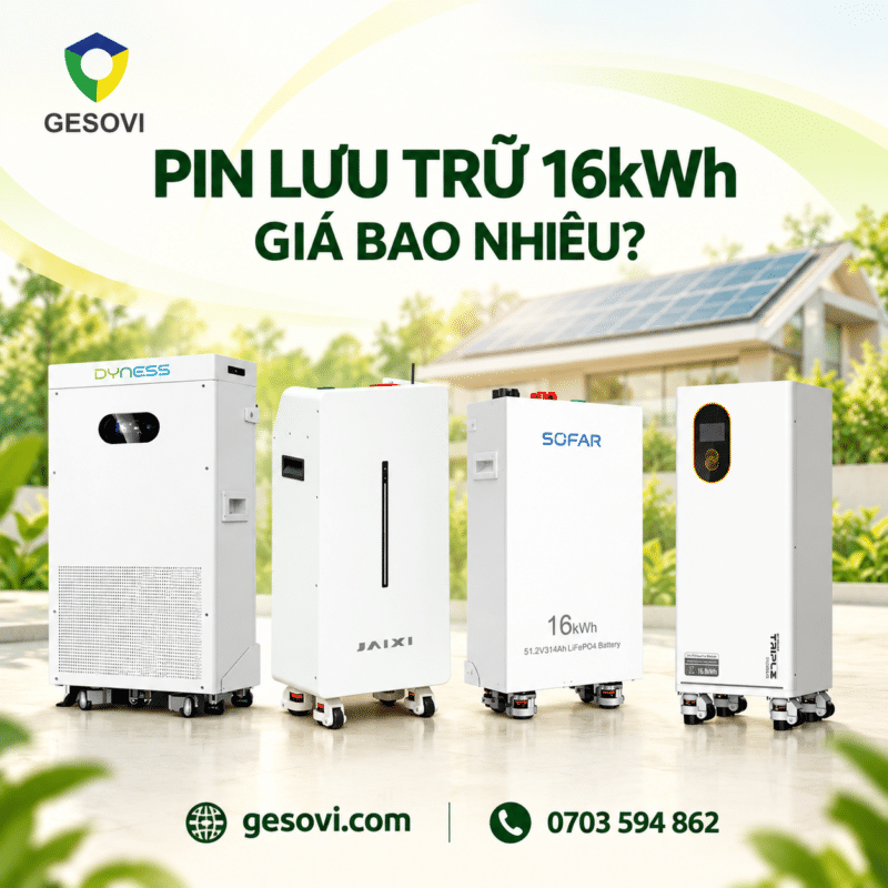 Pin lưu trữ 16kWh hiện tại giá bao nhiêu | Battery Solar