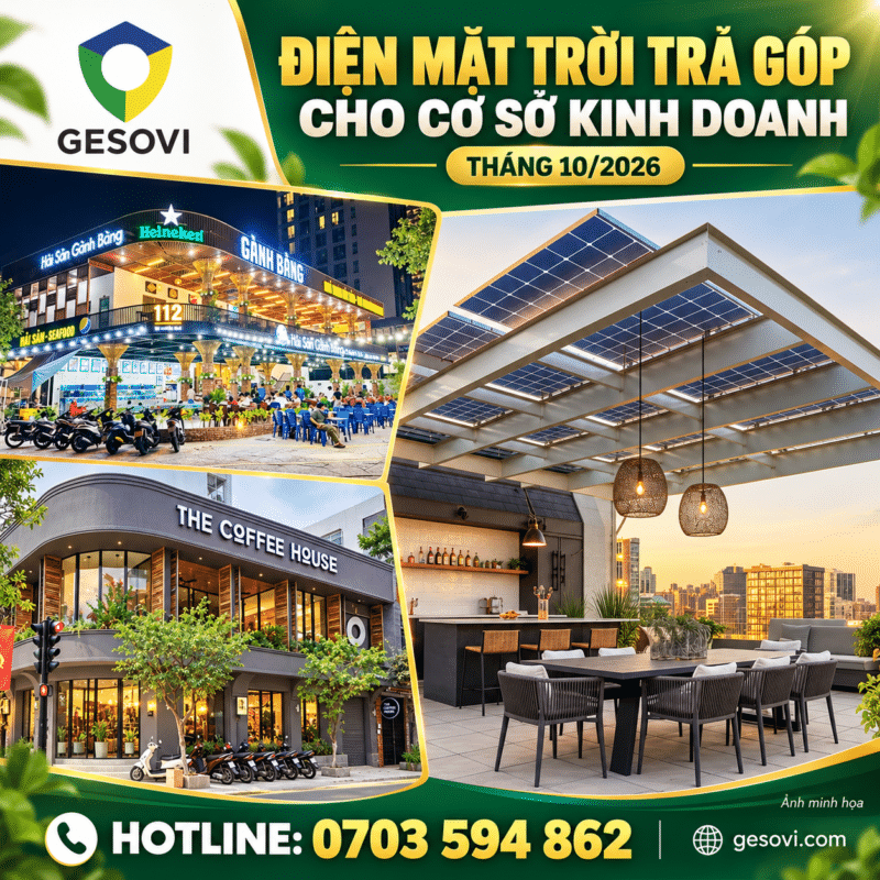 Giải pháp Điện Mặt Trời Trả Góp Cho Cơ Sở Kinh Doanh